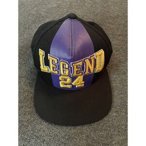 Kobe Bryant Legend 24 Purple Black Yellow Snapback Hat Top Level